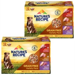 Nature's Recipe Variety Pack Grain-Free Wet Dog Food, 2.75-oz, case of 24