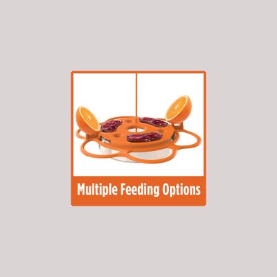 Show full view: Natures Way Bird Products All-In-One Oriole Buffet Bird Feeder, Orange, 12-oz slide 5 of 10
