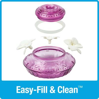 Show full view: Natures Way Bird Products Antique Top-Fill Hummingbird Feeder, Plum, 14-oz slide 5 of 9