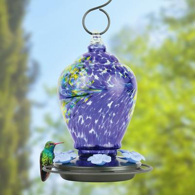 Show full view: Natures Way Bird Products Artisan Gravity Hummingbird Feeder, 28-oz, Blue & Green slide 3 of 9