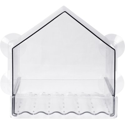 Natures Way Bird Products Natures Way Bird Products Clear View Window Bird Feeder, Clear, 2-cup