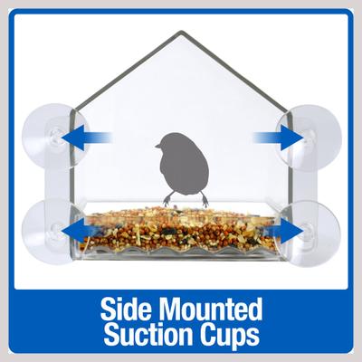 Show full view: Natures Way Bird Products Clear View Window Bird Feeder, Clear, 2-cup slide 8 of 9