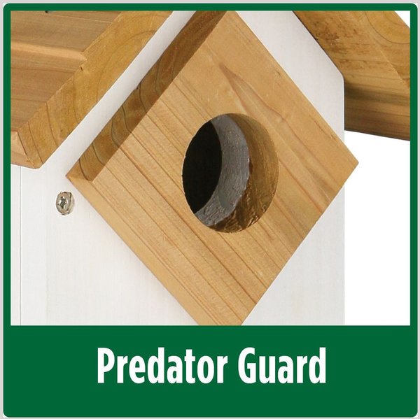 Natures Way Bird Products Farmhouse Bluebird Bird House, White