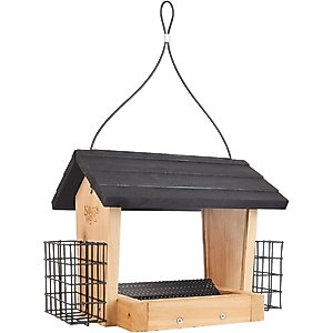 Natures Way Bird Products Hopper Bird Feeder with Suet, Cedar, 3-qt