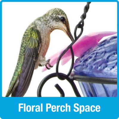 Show full view: Natures Way Bird Products Illuminated Antique Top-Fill Hummingbird Feeder, Blue, 14-oz slide 7 of 9