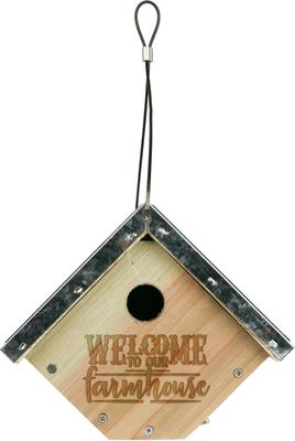 Show full view: Natures Way Bird Products Rustic Weathered Wren House, Brown slide 1 of 7
