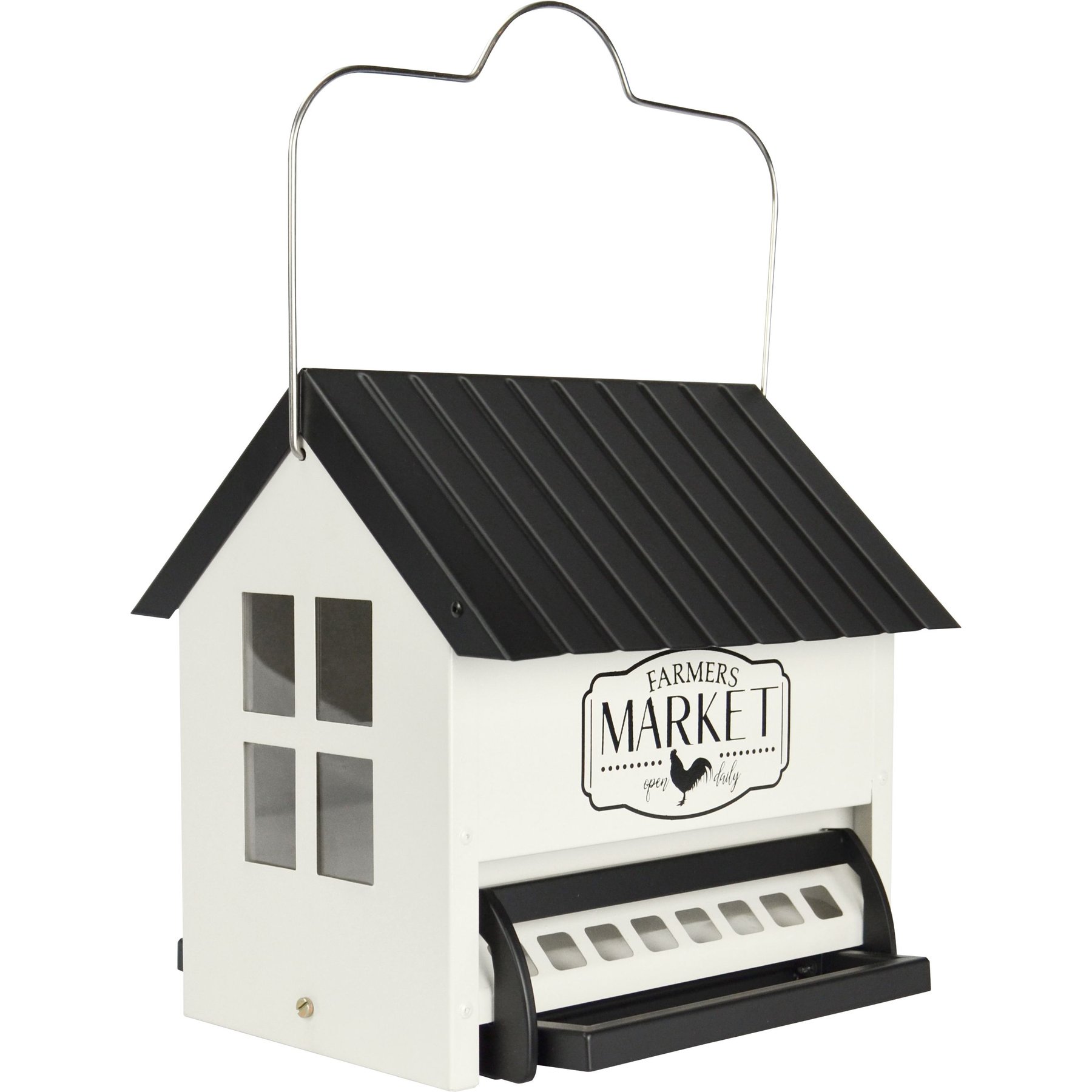 Natures Way Bird Products Squirrel Shield Hopper Bird Feeder, Black, 5.5-qt