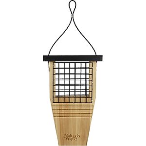 Natures Way Bird Products Suet Tail Prop Bird Feeder, Cedar