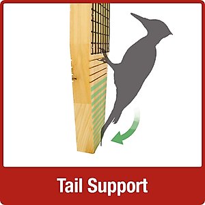 Natures Way Bird Products Suet Tail Prop Bird Feeder, Cedar