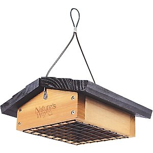 Natures Way Bird Products Suet Upside-Down Bird Feeder, Cedar