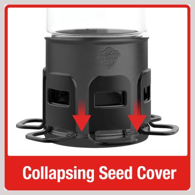 Show full view: Natures Way Bird Products Tube Bird Feeder, Black, 4-qt slide 3 of 9