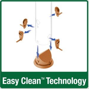 Natures Way Bird Products Wide Deluxe Easy Clean Bird Feeder, Copper, 1.5-qt