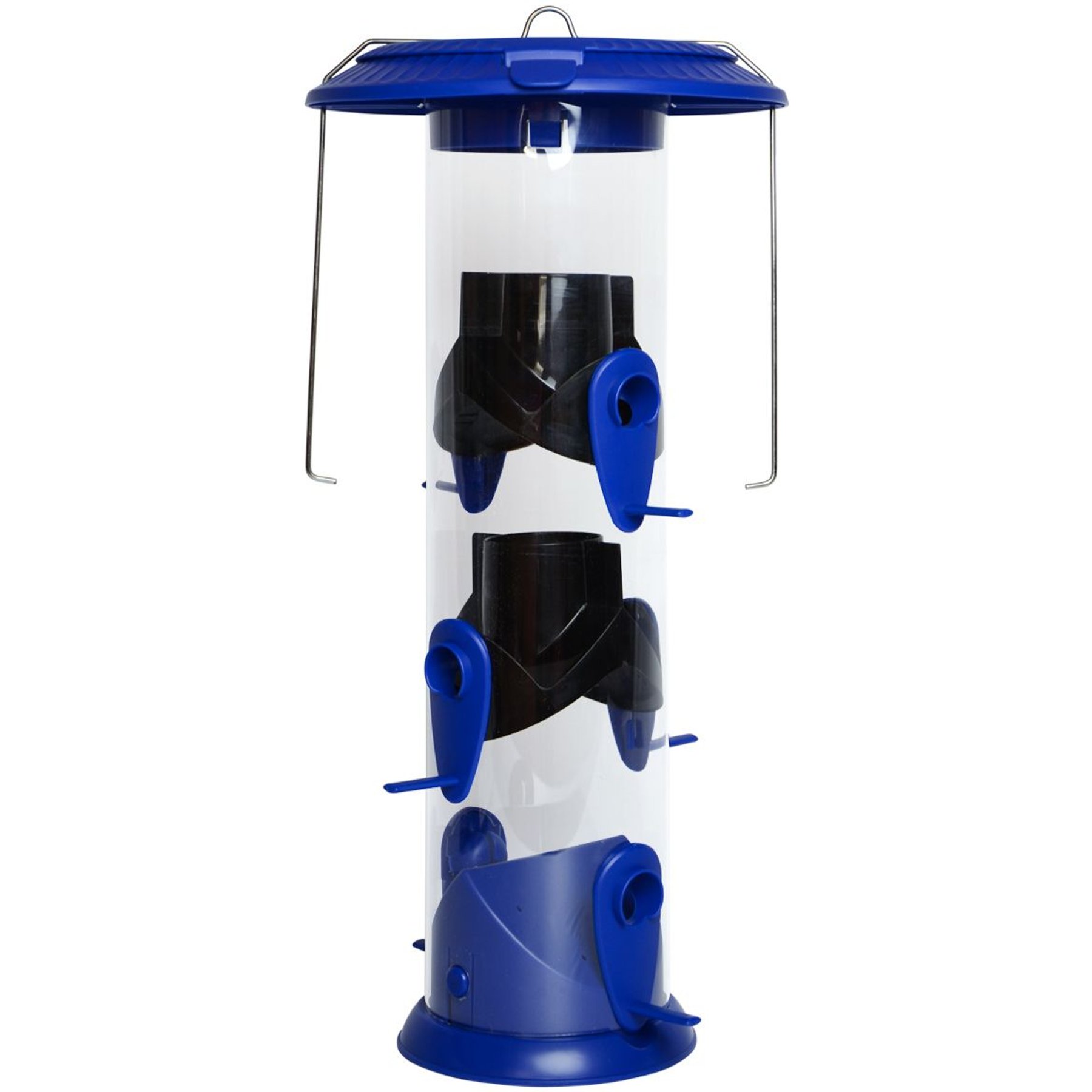 Natures Way Bird Products Wide Funnel Flip Top Bird Feeder, Blue, 2.8-qt