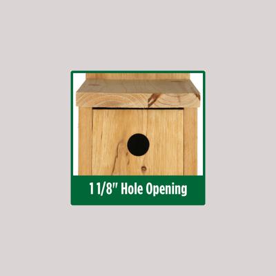 Show full view: Natures Way Bird Products Wren Box House, Cedar slide 4 of 6