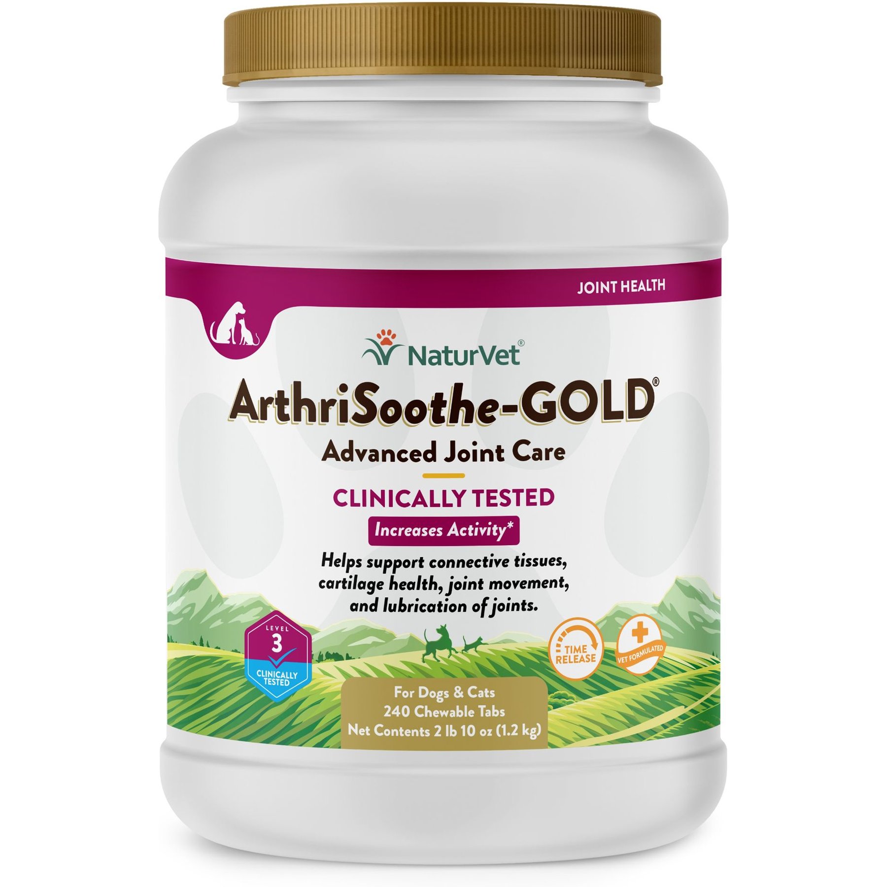 NaturVet ArthriSoothe-Gold Dog & Cat, 240-count