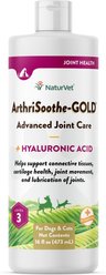 NaturVet Advanced Care ArthriSoothe-GOLD Liquid Joint Supplement for Cats & Dogs, 16-fl oz bottle