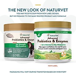 NaturVet Advanced Probiotics & Enzymes Plus Vet Strength PB6 Probiotic Powder Digestive Supplement for Cats & Dogs, 4-oz jar slide 2 of 9