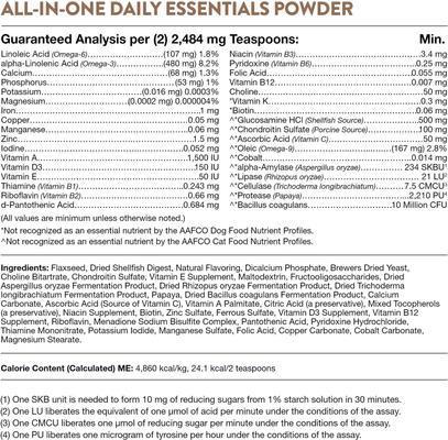 Show full view: NaturVet Daily Multi-Vitamin All-In-One Powder Supplement for Dogs & Cats, 13-oz bag slide 8 of 8
