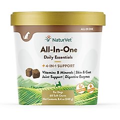NaturVet All-in-One Soft Chews Multivitamin for Dogs, 60 count