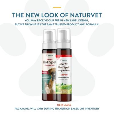 Show full view: NaturVet Aller-911 Allergy Aid Hot Spot Plus Aloe Vera Dog & Cat Foam, 8-fl oz bottle slide 3 of 10