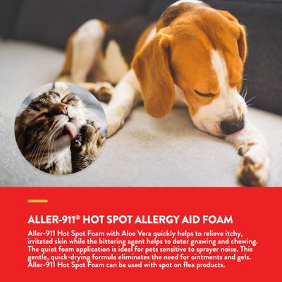 Show full view: NaturVet Aller-911 Allergy Aid Hot Spot Plus Aloe Vera Dog & Cat Foam, 8-fl oz bottle slide 5 of 10