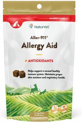 NaturVet Aller-911 Allergy Aid Bacon & Chicken Flavored Soft Chew Supplement for Dogs, 90 count