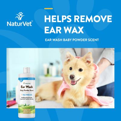 Show full view: NaturVet Aloe & Baby Powder Scent Dog & Cat Ear Wash, 16-fl oz bottle slide 4 of 9