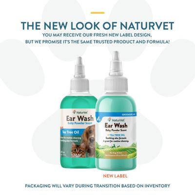 Show full view: NaturVet Aloe & Baby Powder Scent Dog & Cat Ear Wash, 4-fl oz bottle slide 2 of 10