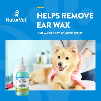 Show full view: NaturVet Aloe & Baby Powder Scent Dog & Cat Ear Wash, 4-fl oz bottle slide 4 of 10