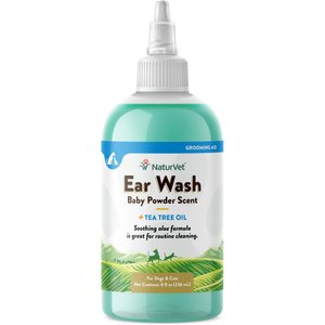 NaturVet Aloe & Baby Powder Scent Dog & Cat Ear Wash, 8-fl oz bottle