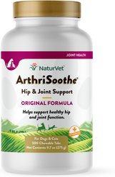 NaturVet ArthiSoothe Chewable Tablets Joint Supplement for Dogs, 500 count