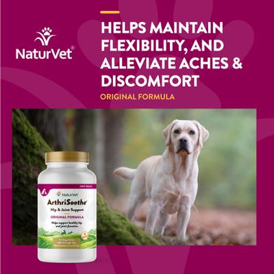 Show full view: NaturVet ArthiSoothe Chewable Tablets Joint Supplement for Dogs, 500 count slide 5 of 9