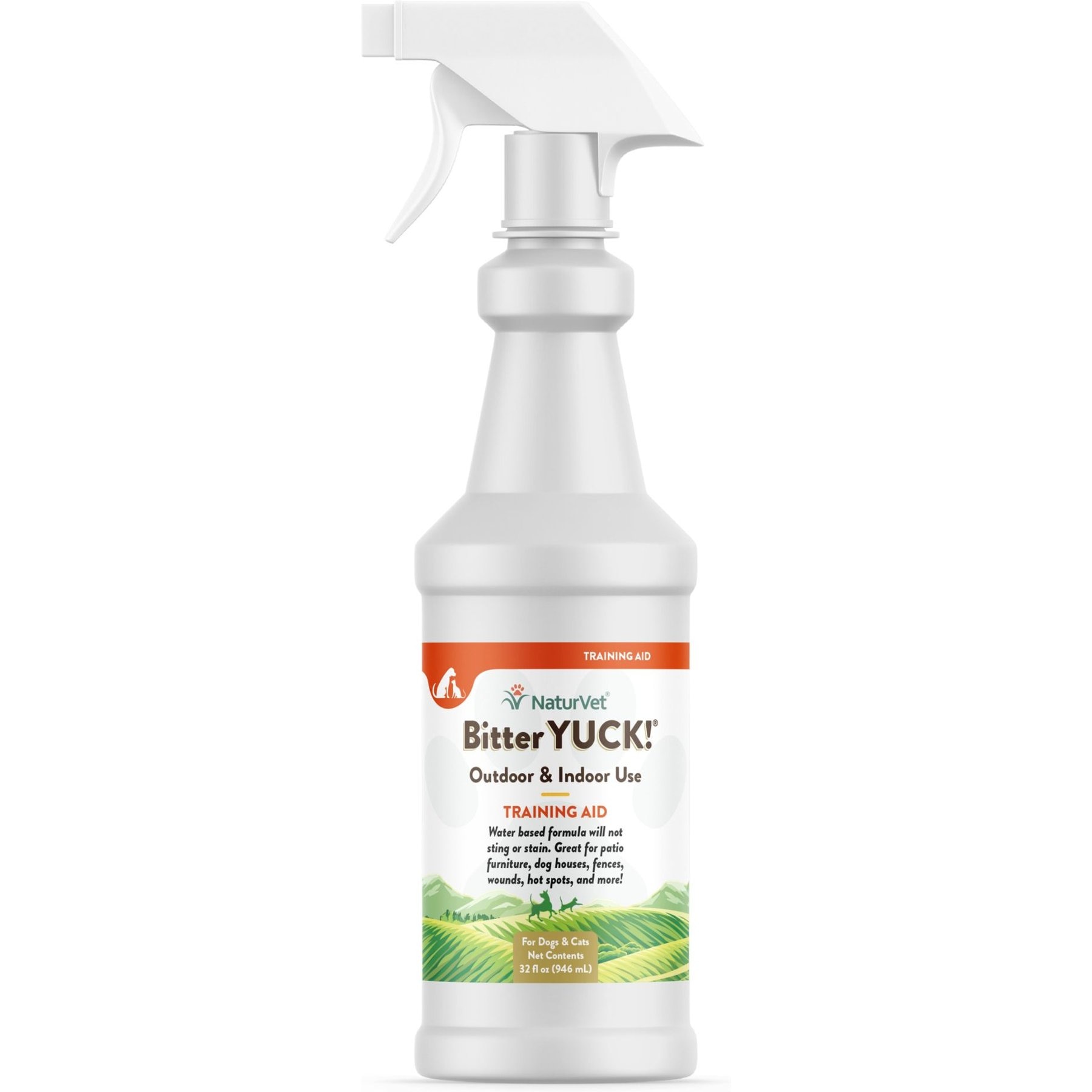 NaturVet Bitter Yuck! No Chew Dog & Cat Spray, 32-oz bottle