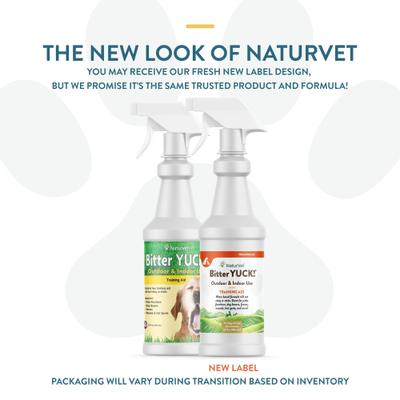 Show full view: NaturVet Bitter Yuck! No Chew Training Spray for Dogs & Cats, 32-fl oz bottle slide 2 of 9