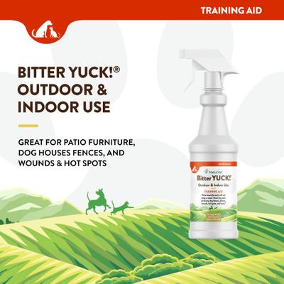 Show full view: NaturVet Bitter Yuck! No Chew Training Spray for Dogs & Cats, 32-fl oz bottle slide 3 of 9