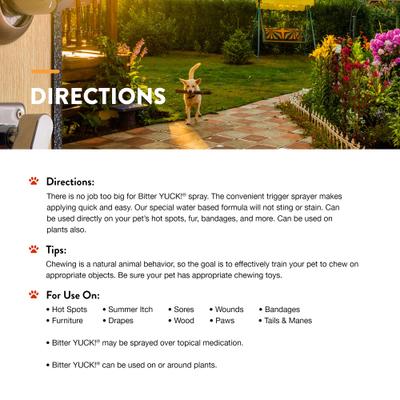 Show full view: NaturVet Bitter Yuck! No Chew Training Spray for Dogs & Cats, 32-fl oz bottle slide 6 of 9