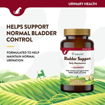 Show full view: NaturVet Bladder Support Plus Cranberry Chewable Tablets Urinary Supplement for Dogs, 60 count slide 4 of 10