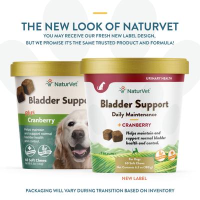 Show full view: NaturVet Bladder Support Plus Cranberry Soft Chews Urinary Supplement for Dogs, 60 count slide 3 of 10