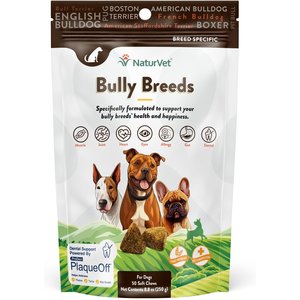NaturVet Breed Specific Bully Breeds Supplement for Dogs, 50 count
