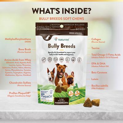 Show full view: NaturVet Breed Specific Bully Breeds Supplement for Dogs, 50 count slide 5 of 10