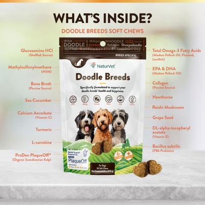Show full view: NaturVet Breed Specific Doodle Breeds Supplement for Dogs, 50 count slide 5 of 10