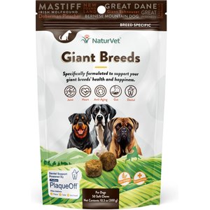 NaturVet Breed Specific Giant Breeds Supplement for Dogs, 50 count