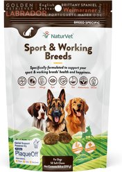 NaturVet Breed Specific Sport & Working Breeds Supplement for Dogs, 50 count