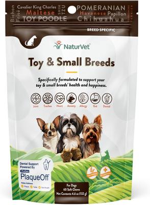 Show full view: NaturVet Breed Specific Toy & Small Breeds Supplement for Dogs, 60 count slide 3 of 10