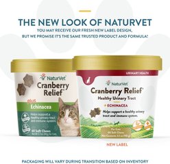 NaturVet Cranberry Relief Plus Echinacea Soft Chews Urinary Supplement for Cats, 60 count slide 2 of 8