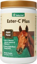 NaturVet Ester-C Plus Apple Flavor Powder Horse Supplement, 1.5-lb