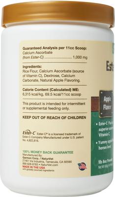 Show full view: NaturVet Ester-C Plus Apple Flavor Powder Horse Supplement, 1.5-lb slide 3 of 4