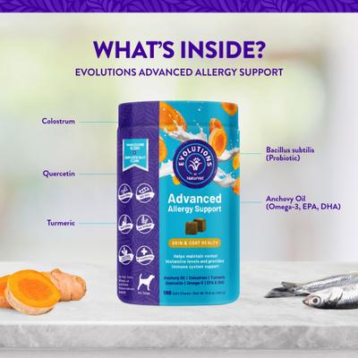 Show full view: NaturVet Evolutions Advanced Allergy Soft Chews Dog Supplement, 180 count slide 5 of 9