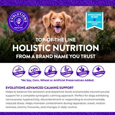 Show full view: NaturVet Evolutions Advanced Calming Soft Chews Dog Supplement, 90 count slide 4 of 8