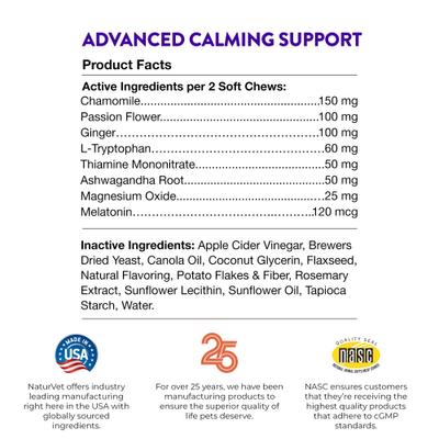 Show full view: NaturVet Evolutions Advanced Calming Soft Chews Dog Supplement, 90 count slide 8 of 8
